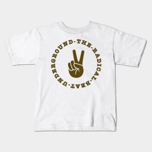 THE RADICAL BEAT UNDERGROUND Brown Logo Kids T-Shirt